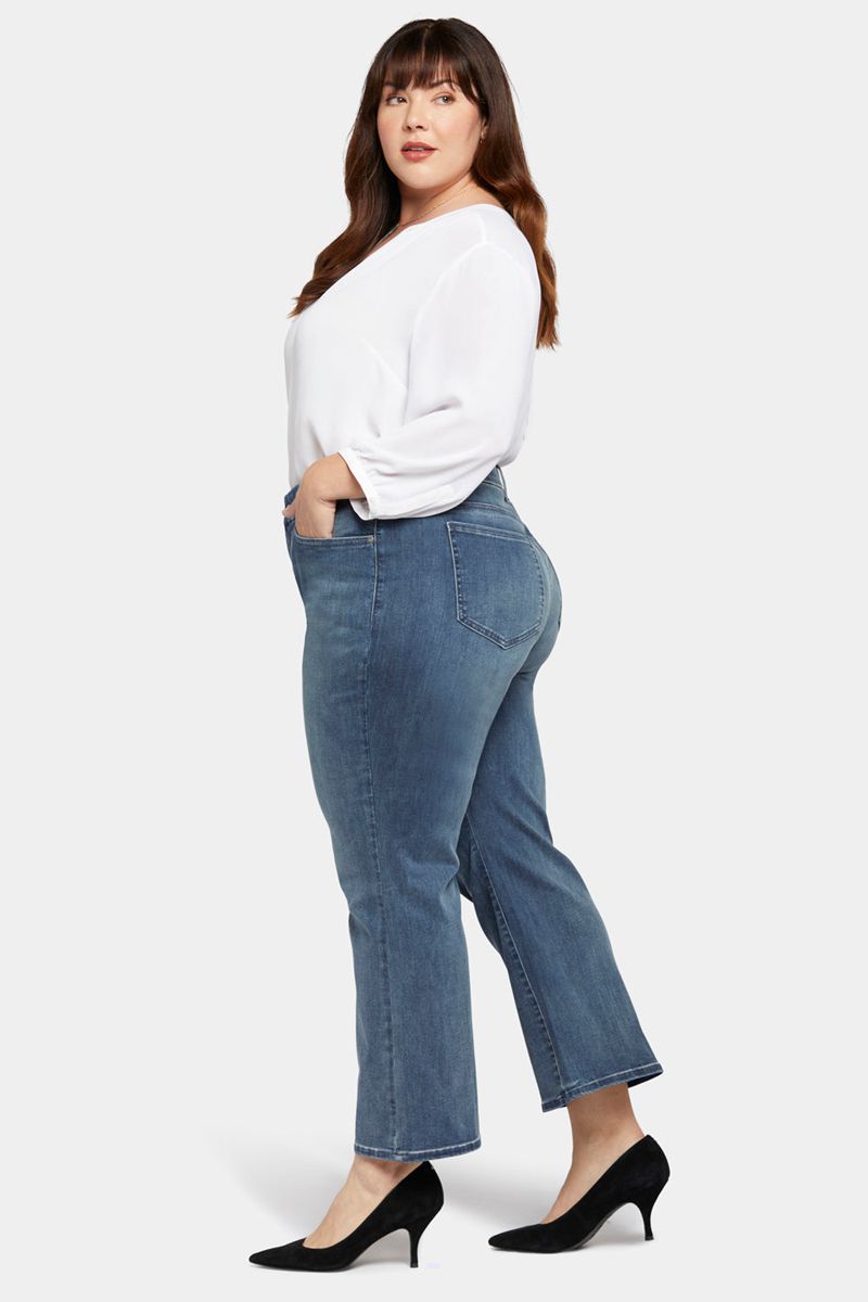 Blue Women's NYDJ Plus Waist-Match™ Relaxed Flared Jeans | NZ 651AQDZGU