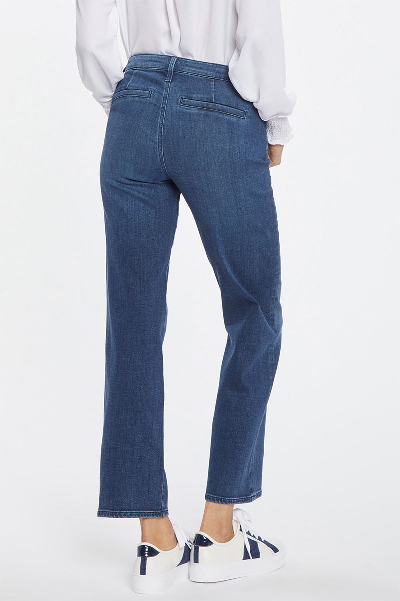 Blue Women's NYDJ Relaxed Piper Ankle Jeans | NZ 798RVZTQJ