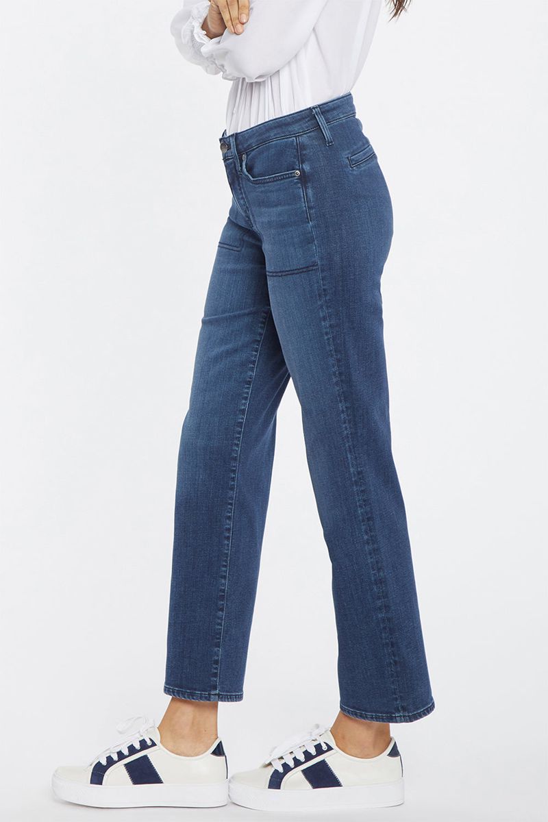 Blue Women's NYDJ Relaxed Piper Ankle Jeans | NZ 798RVZTQJ