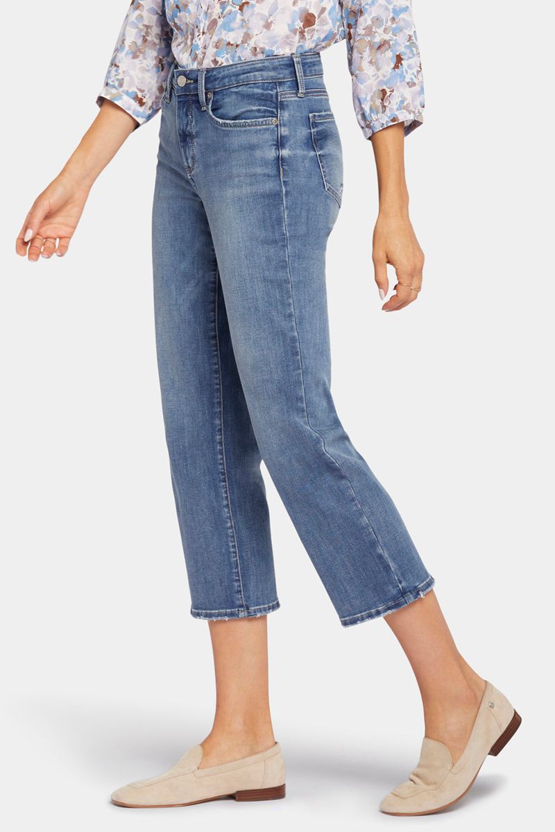 Blue Women's NYDJ Relaxed Piper Crop Jeans | NZ 397AKZHUW