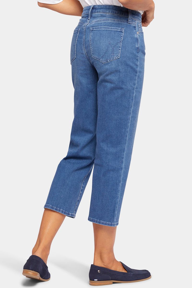 Blue Women's NYDJ Relaxed Piper Crop Jeans | NZ 915COYFSE