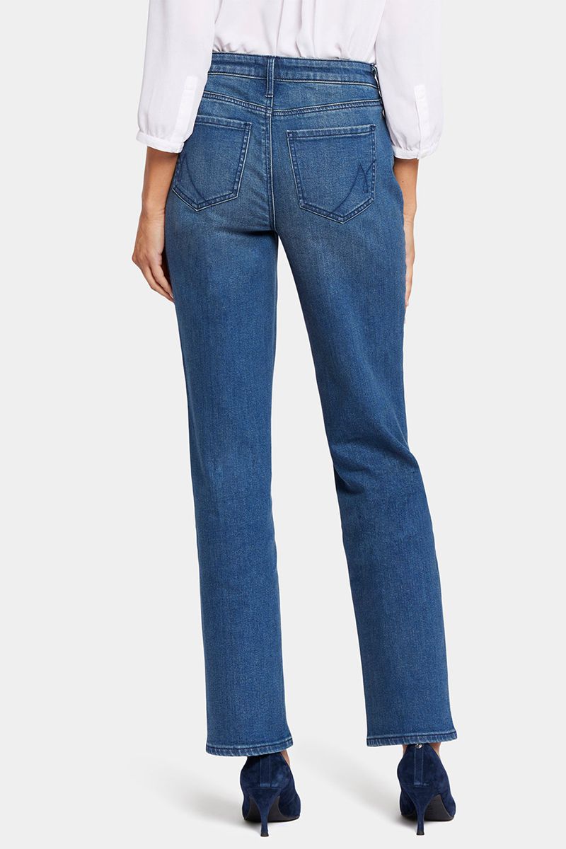 Blue Women's NYDJ Relaxed Straight Jeans | NZ 645EOHNQF