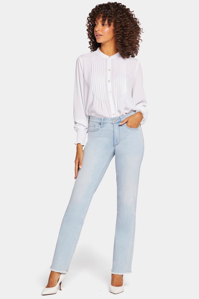 Blue Women's NYDJ Relaxed Straight Jeans | NZ 826RIQOTG