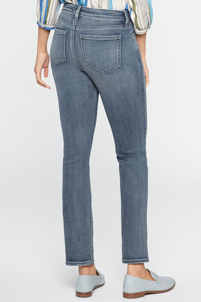 Blue Women's NYDJ Sheri In Long Inseam Slim Jeans | NZ 463GBHKCM