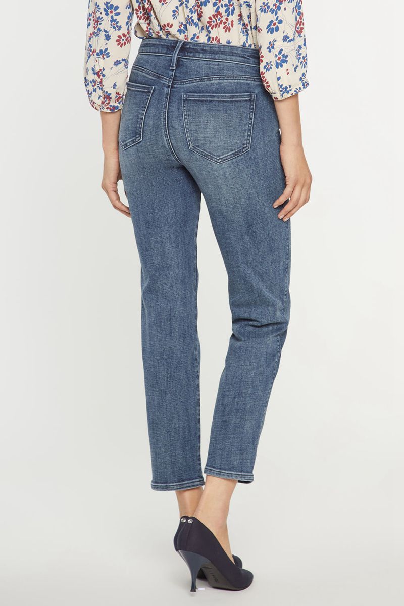 Blue Women's NYDJ Stella Tapered Ankle Jeans | NZ 946JDEBIX