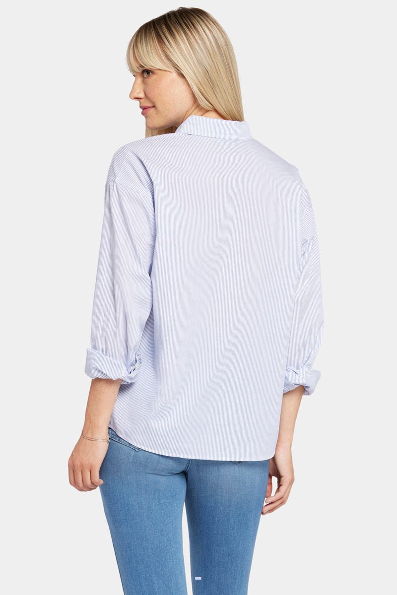 Blue Women's NYDJ Stevie Shirts | NZ 092BWFMTD