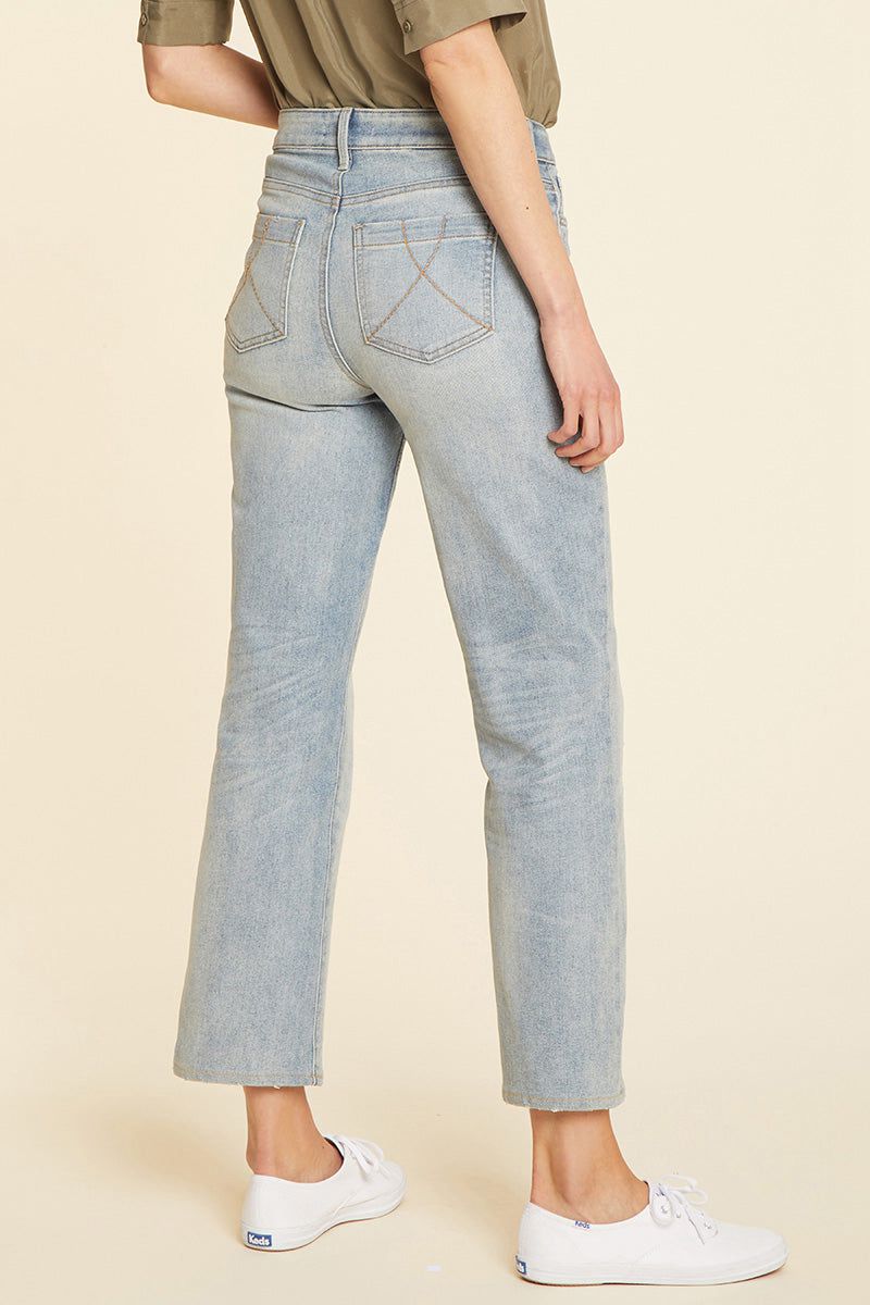 Blue Women's NYDJ Straight Ankle Jeans | NZ 265COLGUI