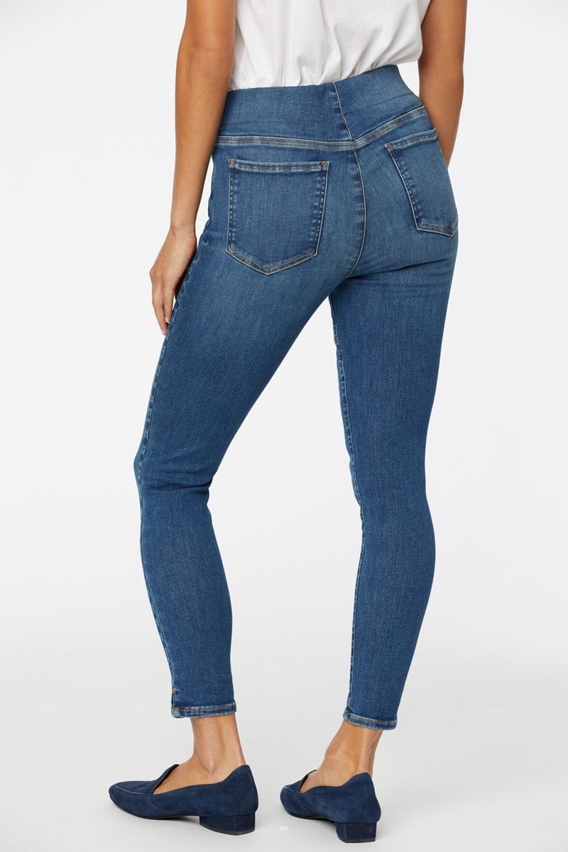 Blue Women's NYDJ Super Skinny Ankle Pull-On Jeans | NZ 132MJYIOK