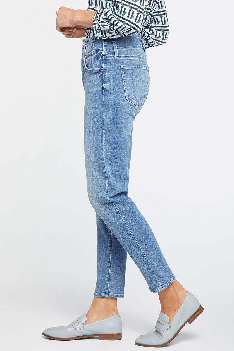 Blue Women's NYDJ Tapered Ankle Jeans | NZ 786ZLMPHE