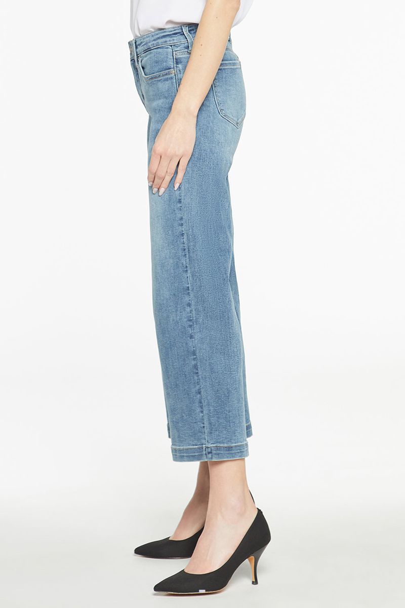 Blue Women's NYDJ Teresa Wide Leg Ankle Jeans | NZ 251LVJYOR