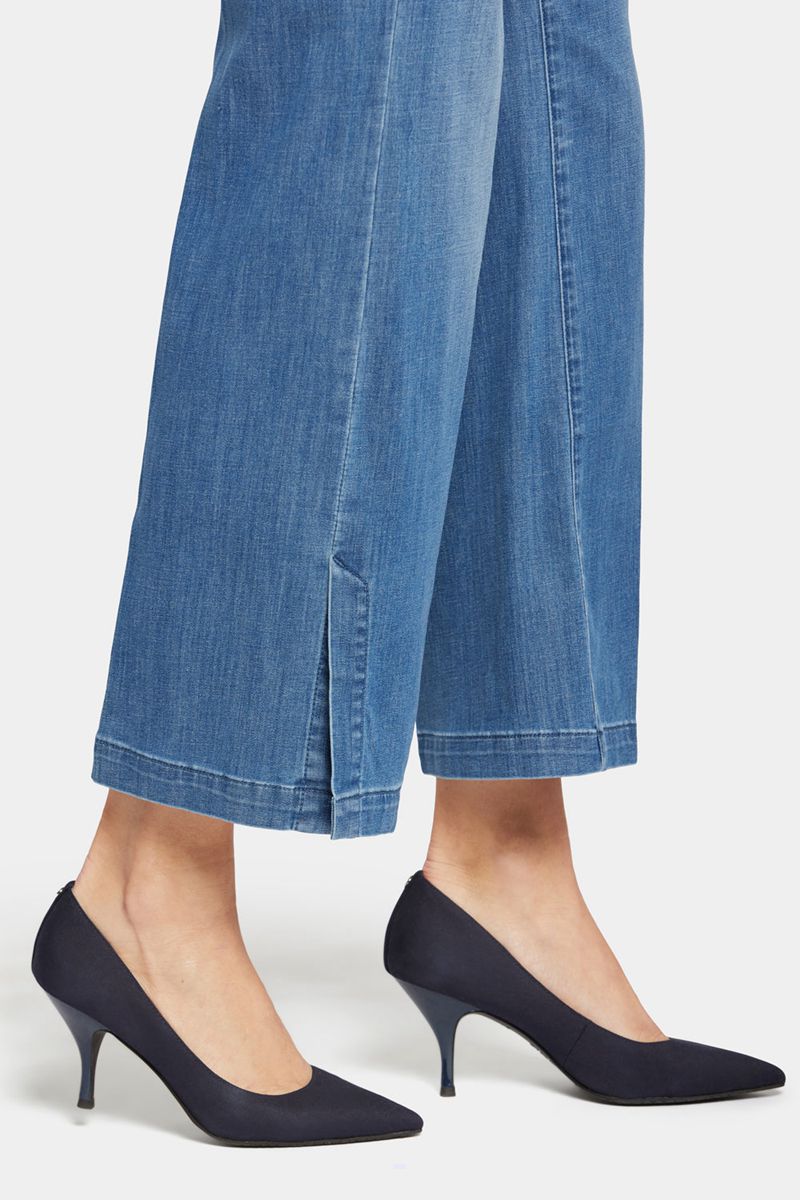 Blue Women's NYDJ Teresa Wide Leg Ankle Jeans | NZ 394NDZRAV