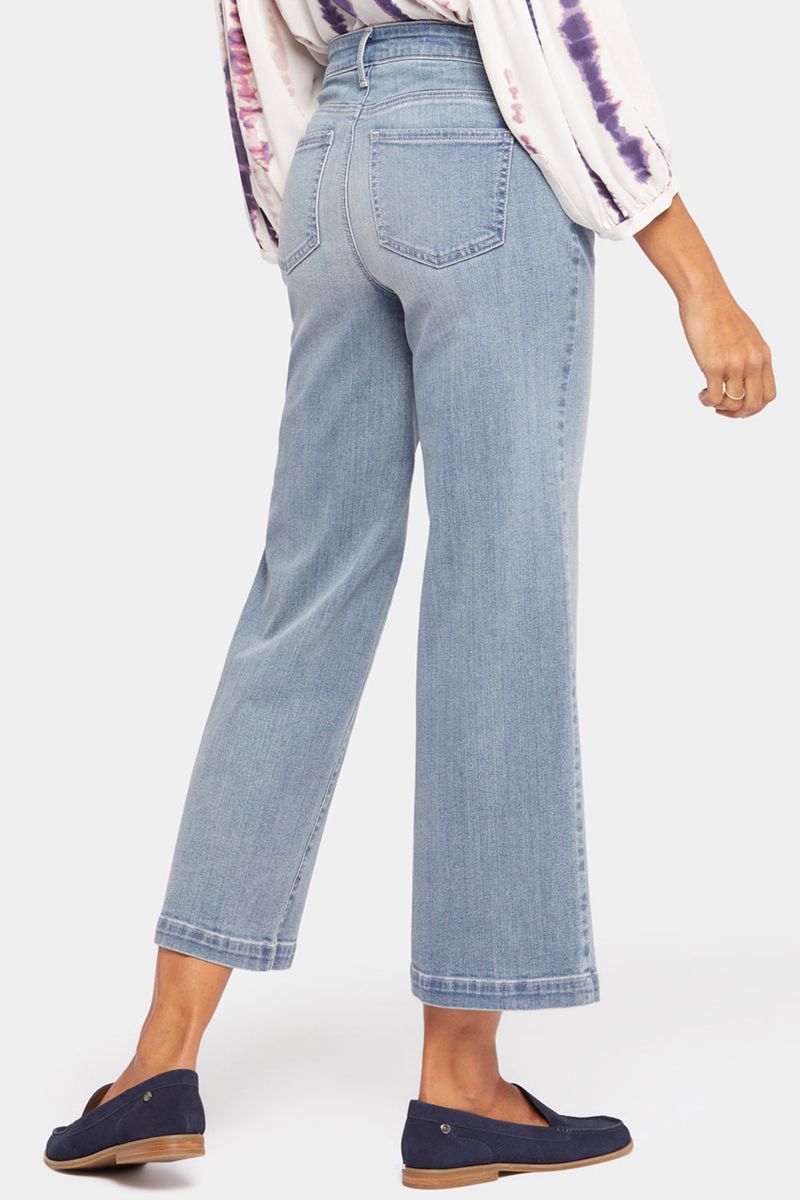 Blue Women's NYDJ Teresa Wide Leg Ankle Jeans | NZ 506AJPMEC