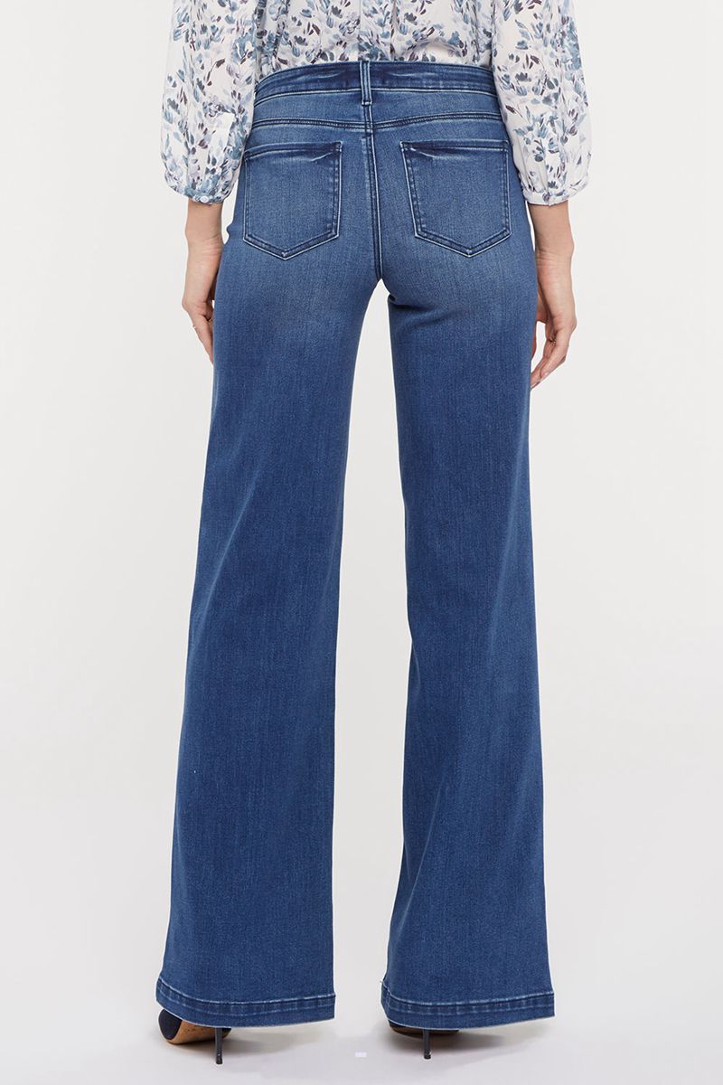 Blue Women's NYDJ Teresa Wide Leg Jeans | NZ 681SCOTFD