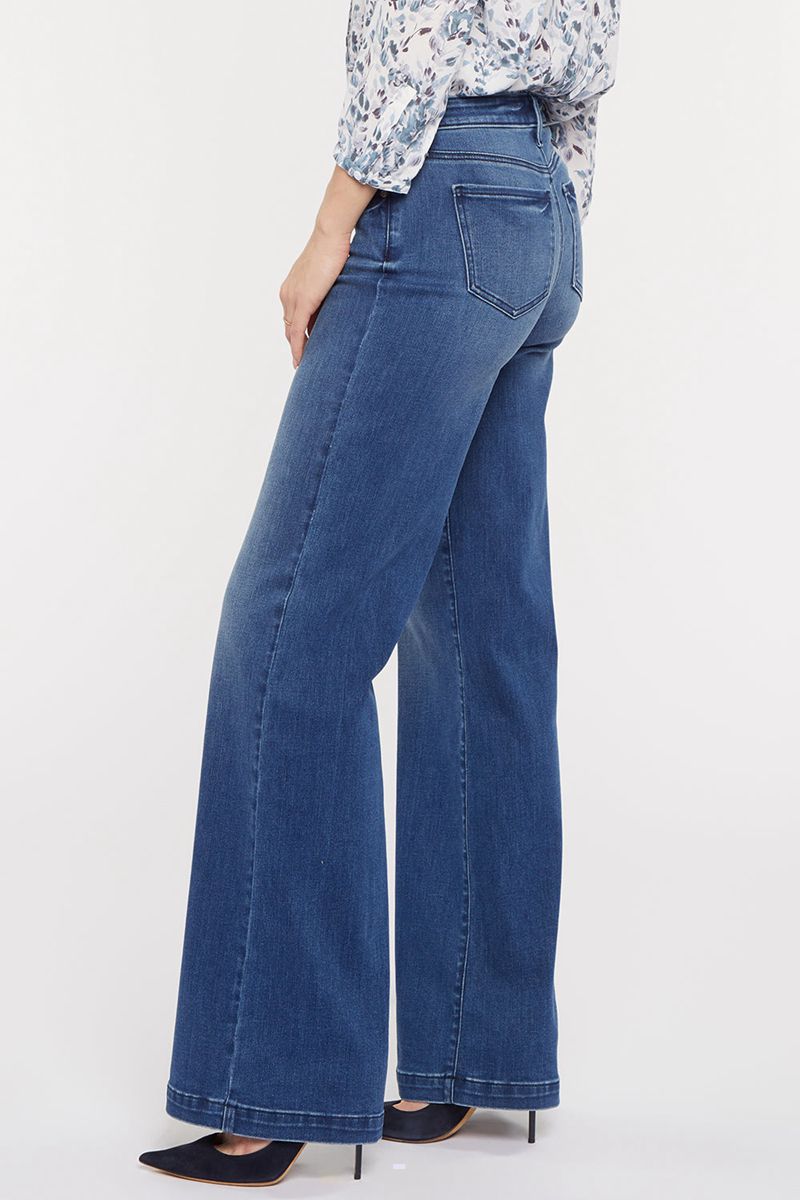 Blue Women's NYDJ Teresa Wide Leg Jeans | NZ 681SCOTFD