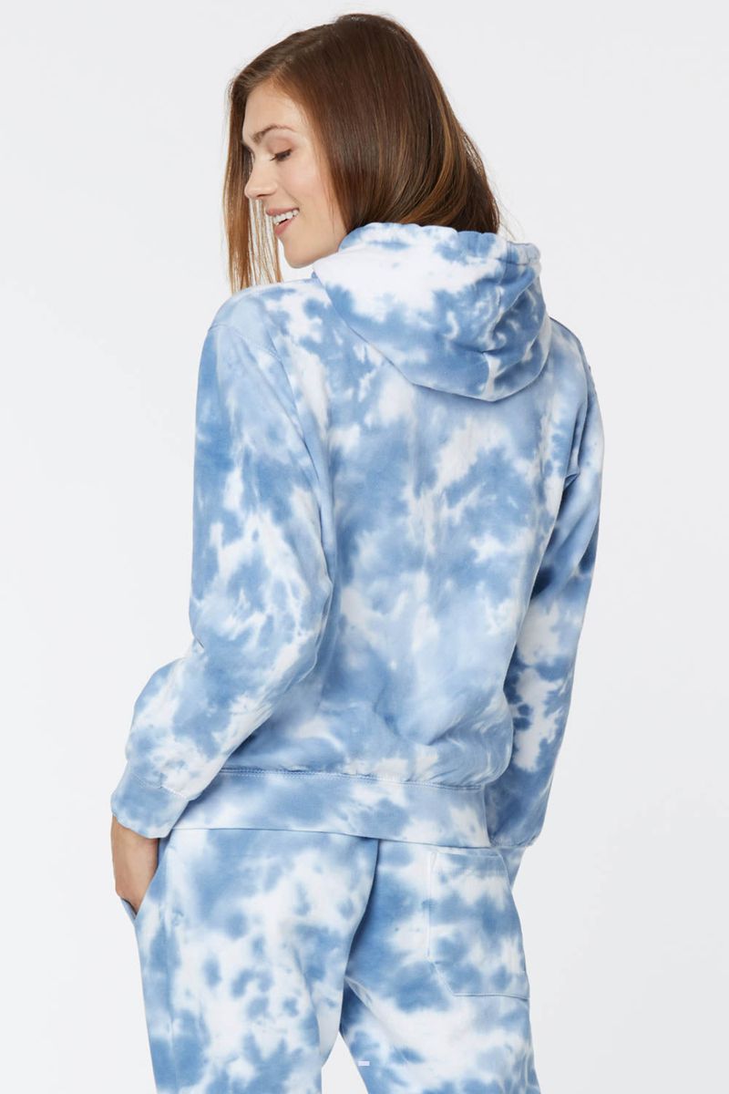 Blue Women's NYDJ Tie Dye Pullover Hoodie | NZ 126ENDSXQ