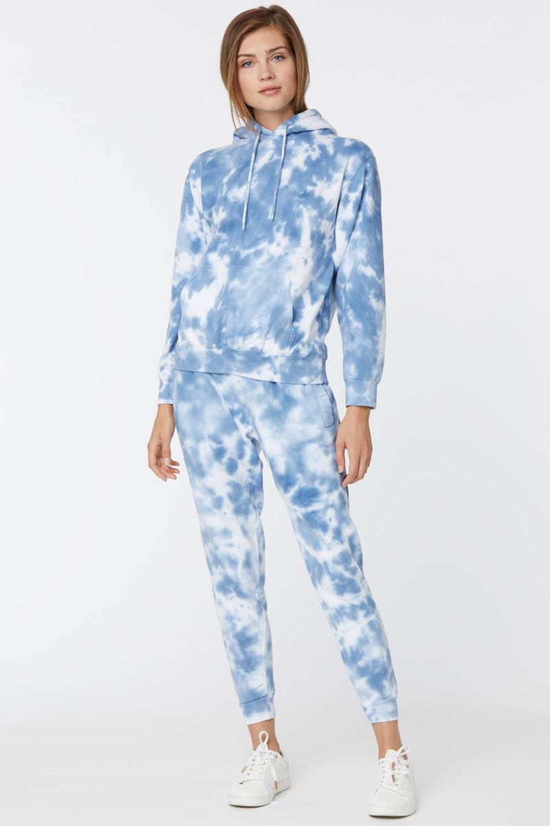 Blue Women's NYDJ Tie Dye Pullover Hoodie | NZ 126ENDSXQ