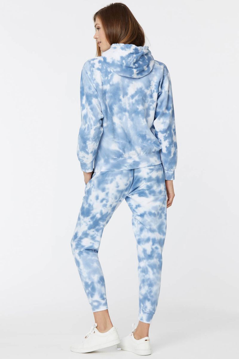 Blue Women's NYDJ Tie Dye Pullover Hoodie | NZ 126ENDSXQ