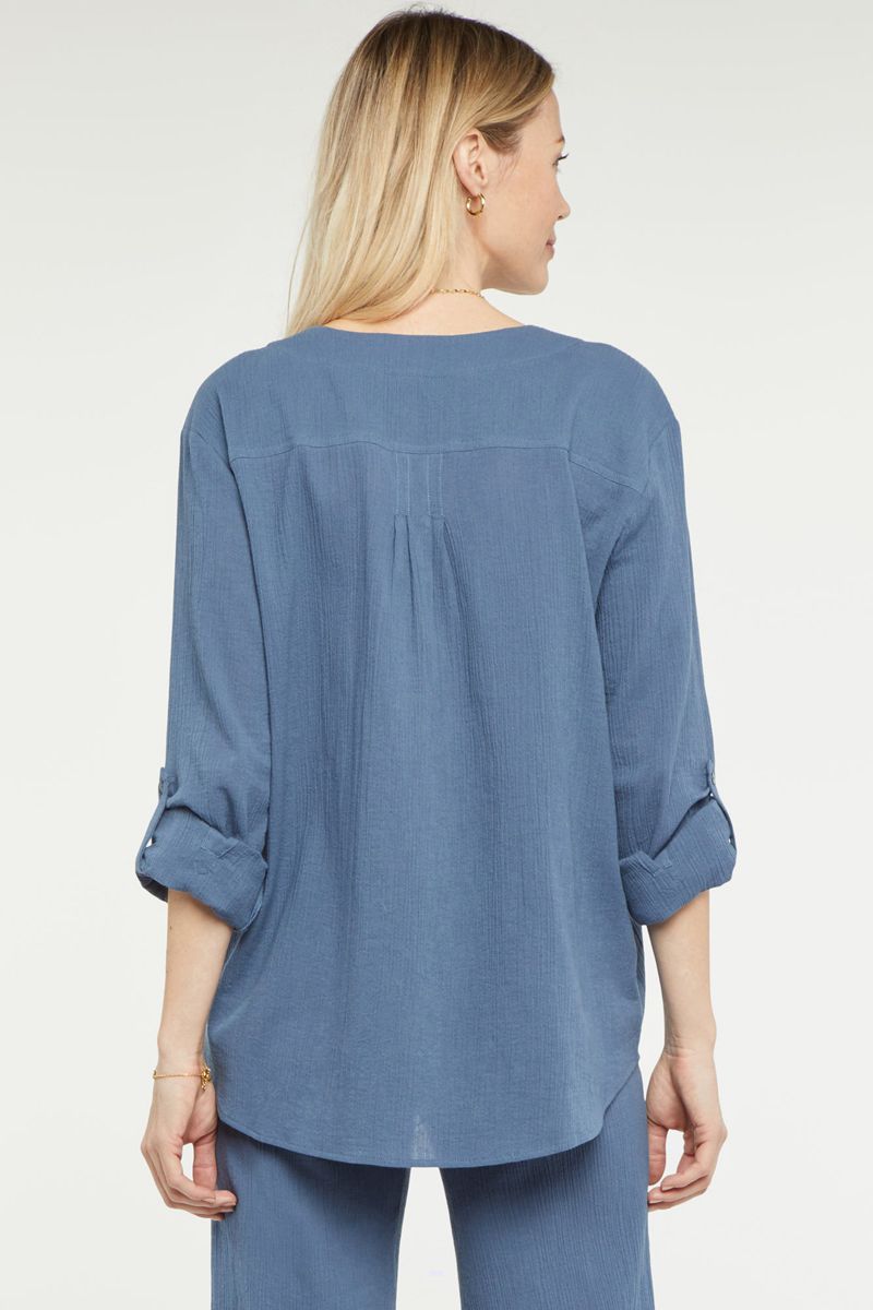 Blue Women's NYDJ Tunic Blouse | NZ 931NTSFHX