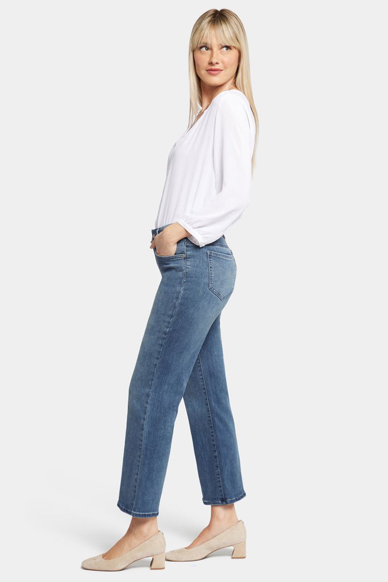 Blue Women's NYDJ Waist-Match™ Relaxed Flared Jeans | NZ 624DMZKUS