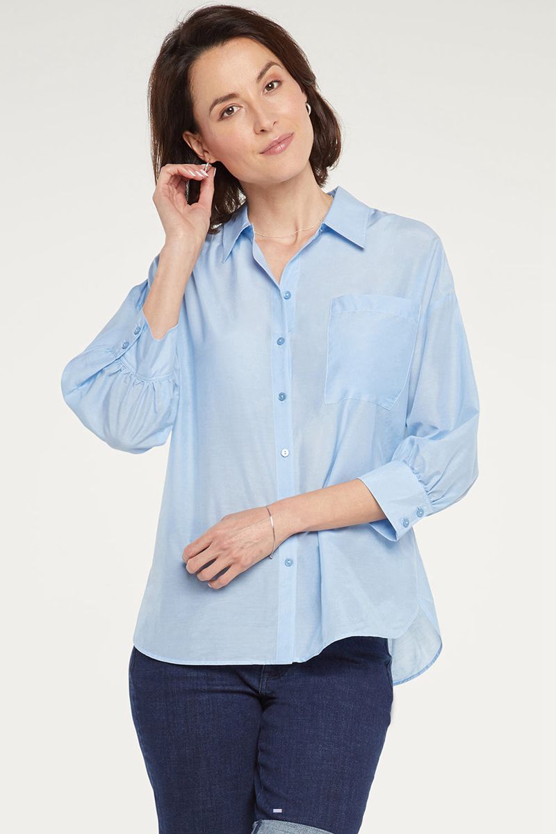 Blue Women's NYDJ Zoey Blouse | NZ 260TIPSKC