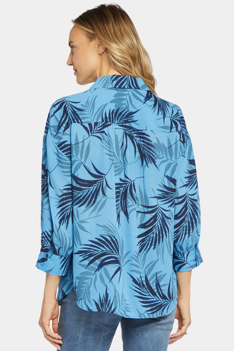 Blue Women's NYDJ Zoey Blouse | NZ 340ZWCOPF