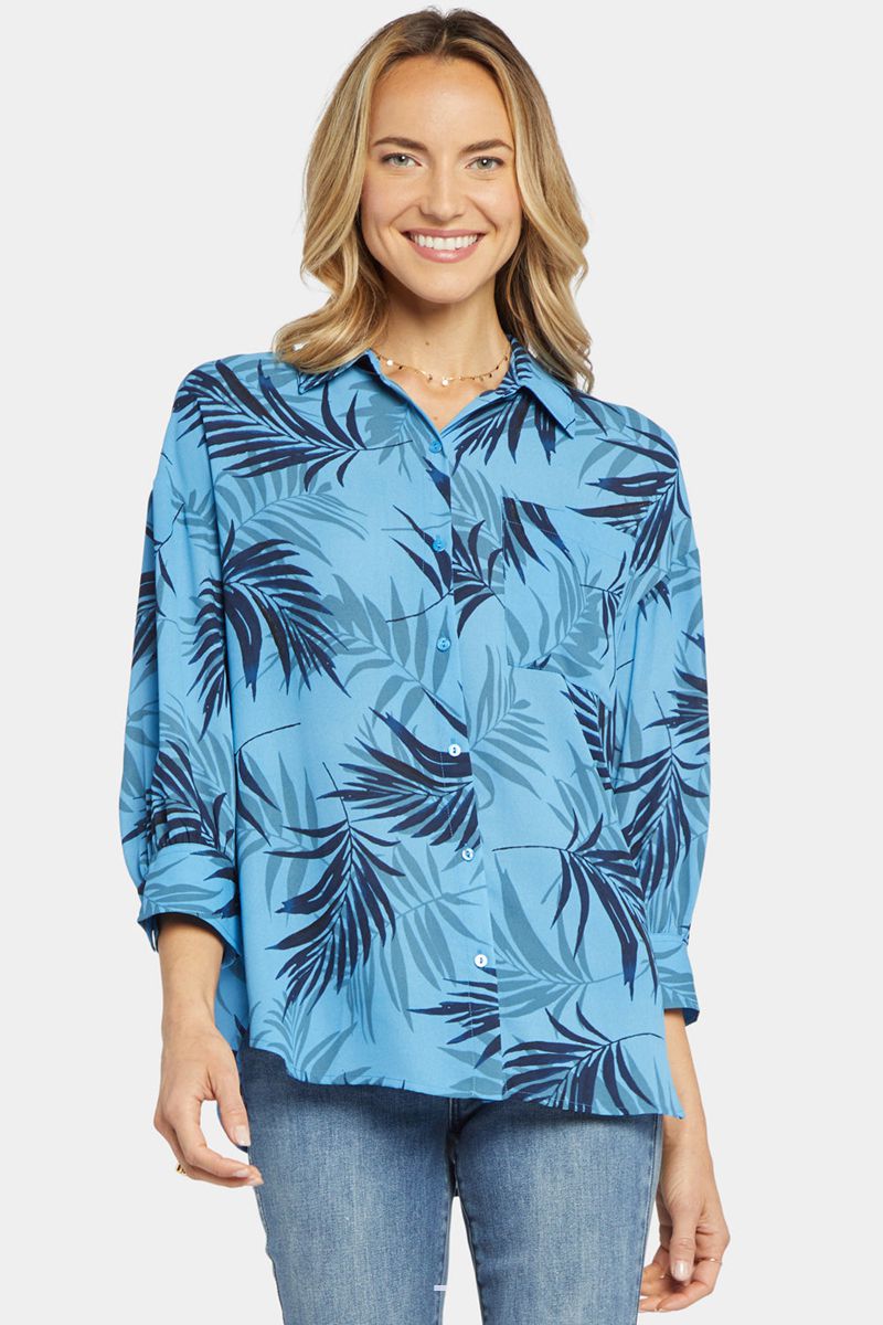 Blue Women's NYDJ Zoey Blouse | NZ 340ZWCOPF