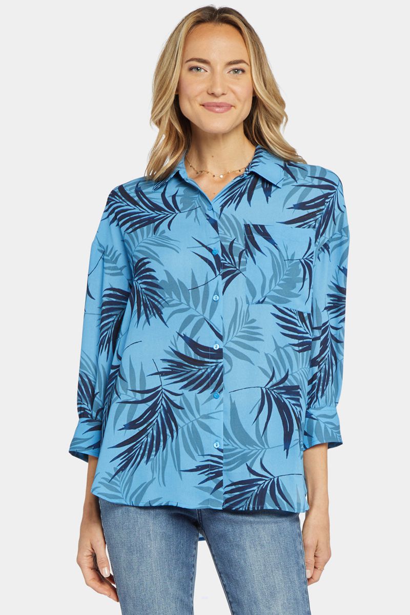 Blue Women\'s NYDJ Zoey Blouse | NZ 340ZWCOPF