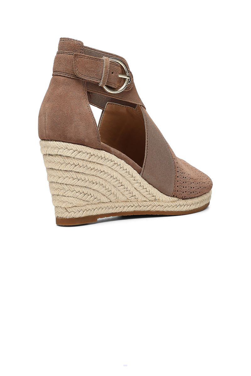 Brown Women's NYDJ Charisma Wedge Sandals | NZ 416NJQDGM