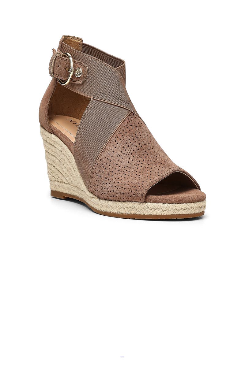 Brown Women\'s NYDJ Charisma Wedge Sandals | NZ 416NJQDGM