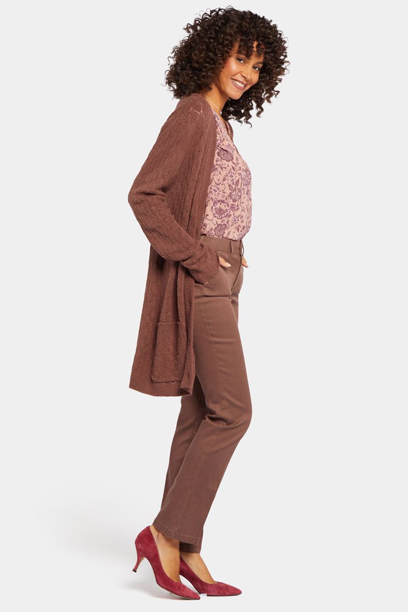 Brown Women's NYDJ Falling Leaves Everyday Cardigan | NZ 083TUNMQS