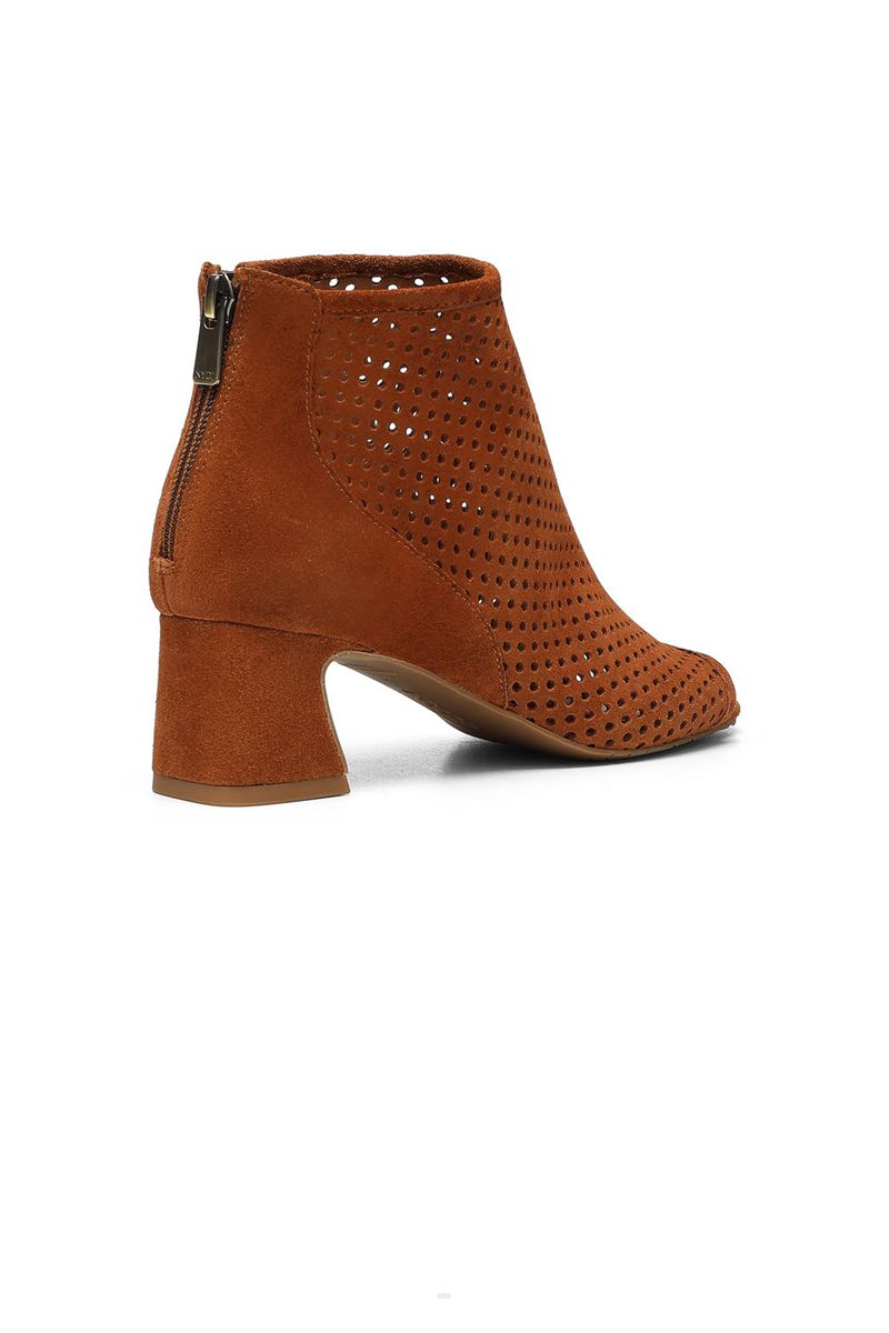 Brown Women's NYDJ Gabbe Block Heel Booties | NZ 082DVQKRX