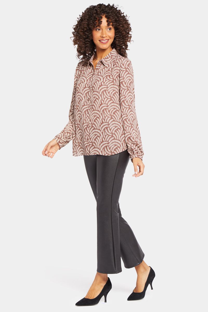 Brown Women's NYDJ Modern Blouse | NZ 320IUCZWJ