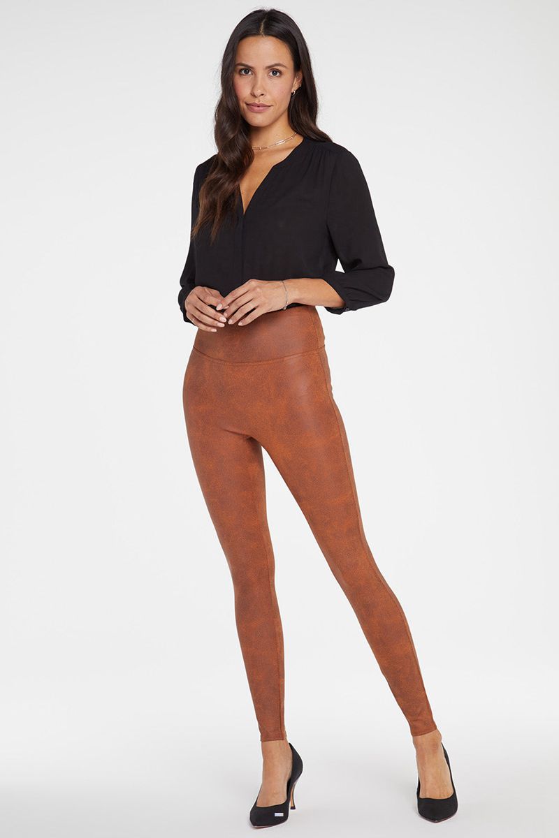 Brown Women\'s NYDJ Pull-On Skinny Leggings | NZ 471UIAMQO