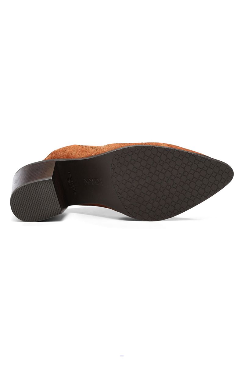 Brown Women's NYDJ Wilma Slip-On Mules | NZ 461PQLZKM