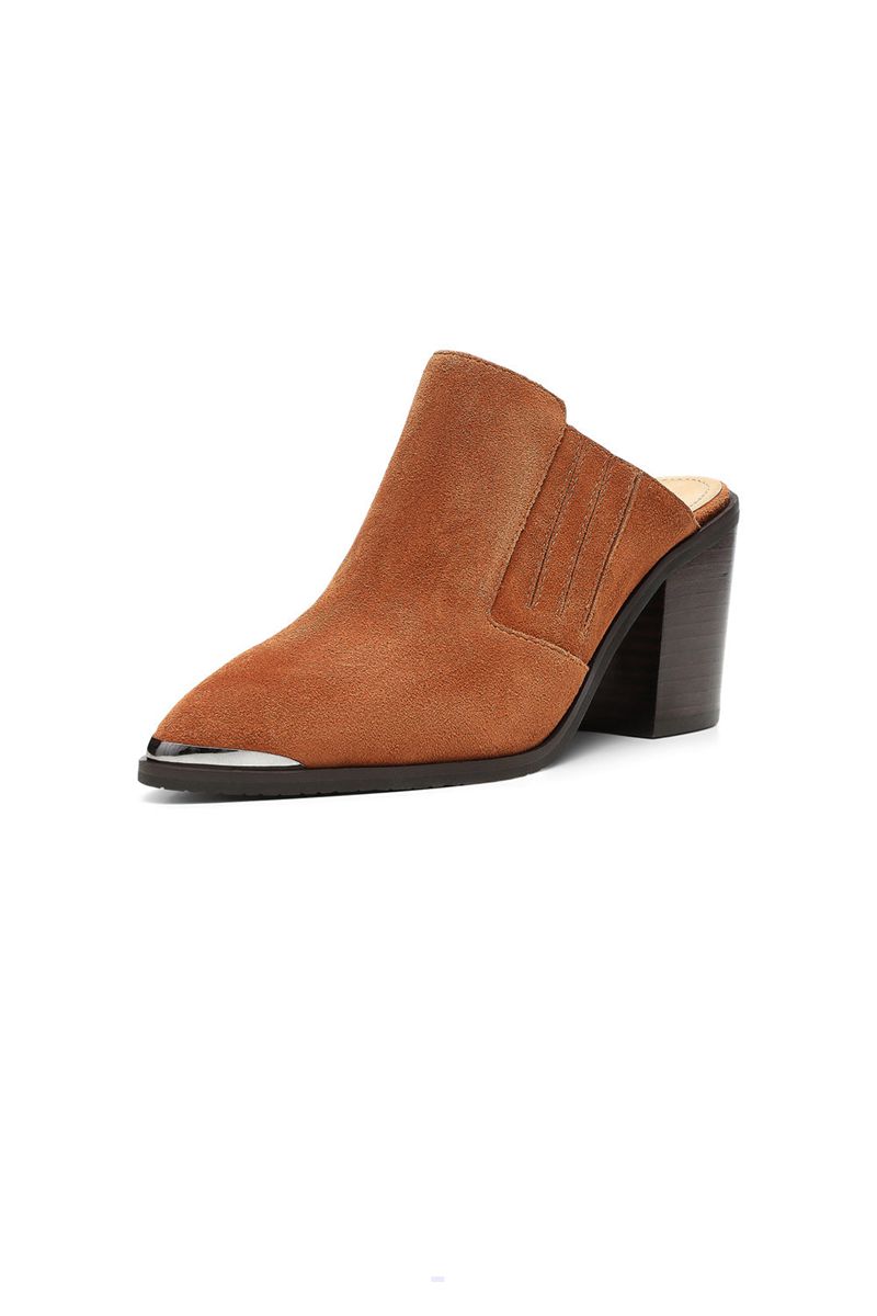 Brown Women's NYDJ Wilma Slip-On Mules | NZ 461PQLZKM