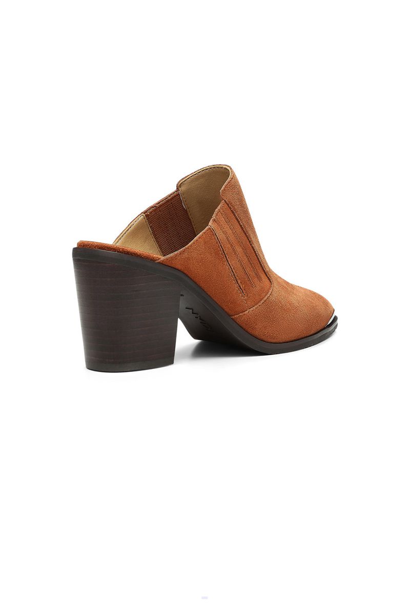 Brown Women's NYDJ Wilma Slip-On Mules | NZ 461PQLZKM