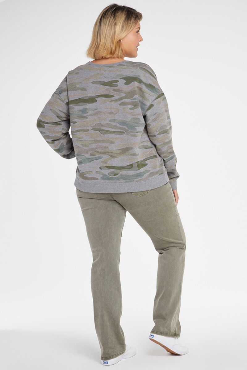 Camo Women's NYDJ Plus Basic Sweatshirts | NZ 218MCSNXF