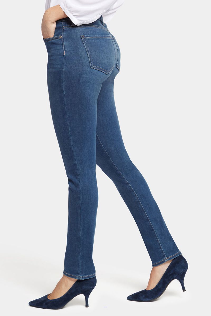 Dark Blue Women's NYDJ Alina Skinny Jeans | NZ 357OQIMPX