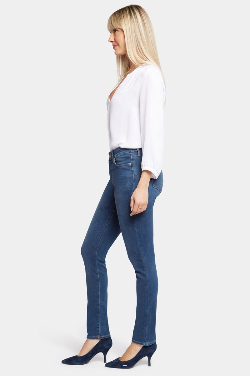 Dark Blue Women's NYDJ Alina Skinny Jeans | NZ 357OQIMPX