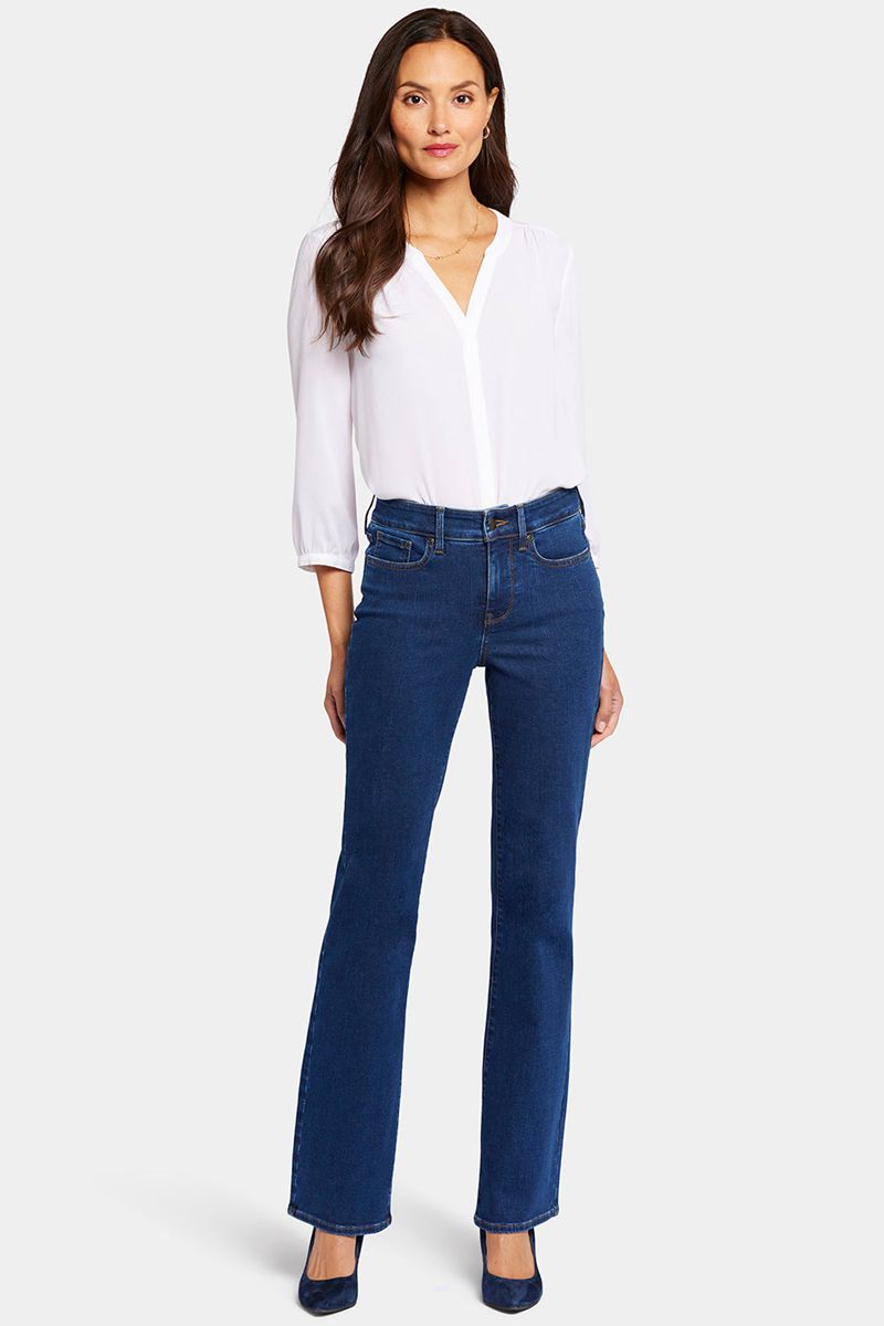 Dark Blue Women's NYDJ Blake Slim Flared Jeans | NZ 260HERPFY