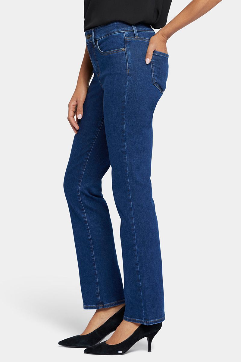 Dark Blue Women's NYDJ Ellison Straight Jeans | NZ 853XISQFO