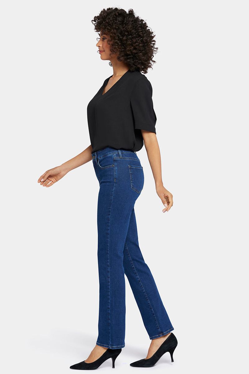 Dark Blue Women's NYDJ Ellison Straight Jeans | NZ 853XISQFO