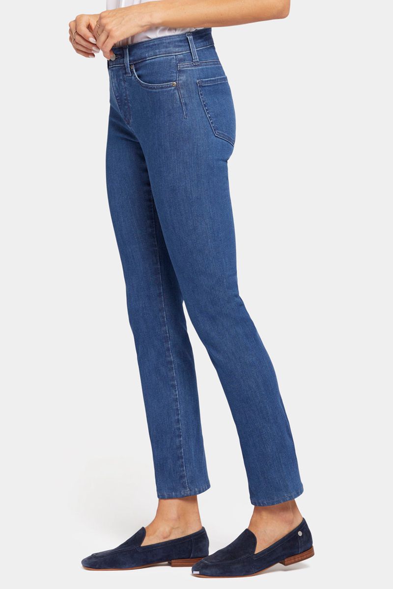 Dark Blue Women's NYDJ Le Silhouette Sheri Slim Jeans | NZ 945PGSIXL