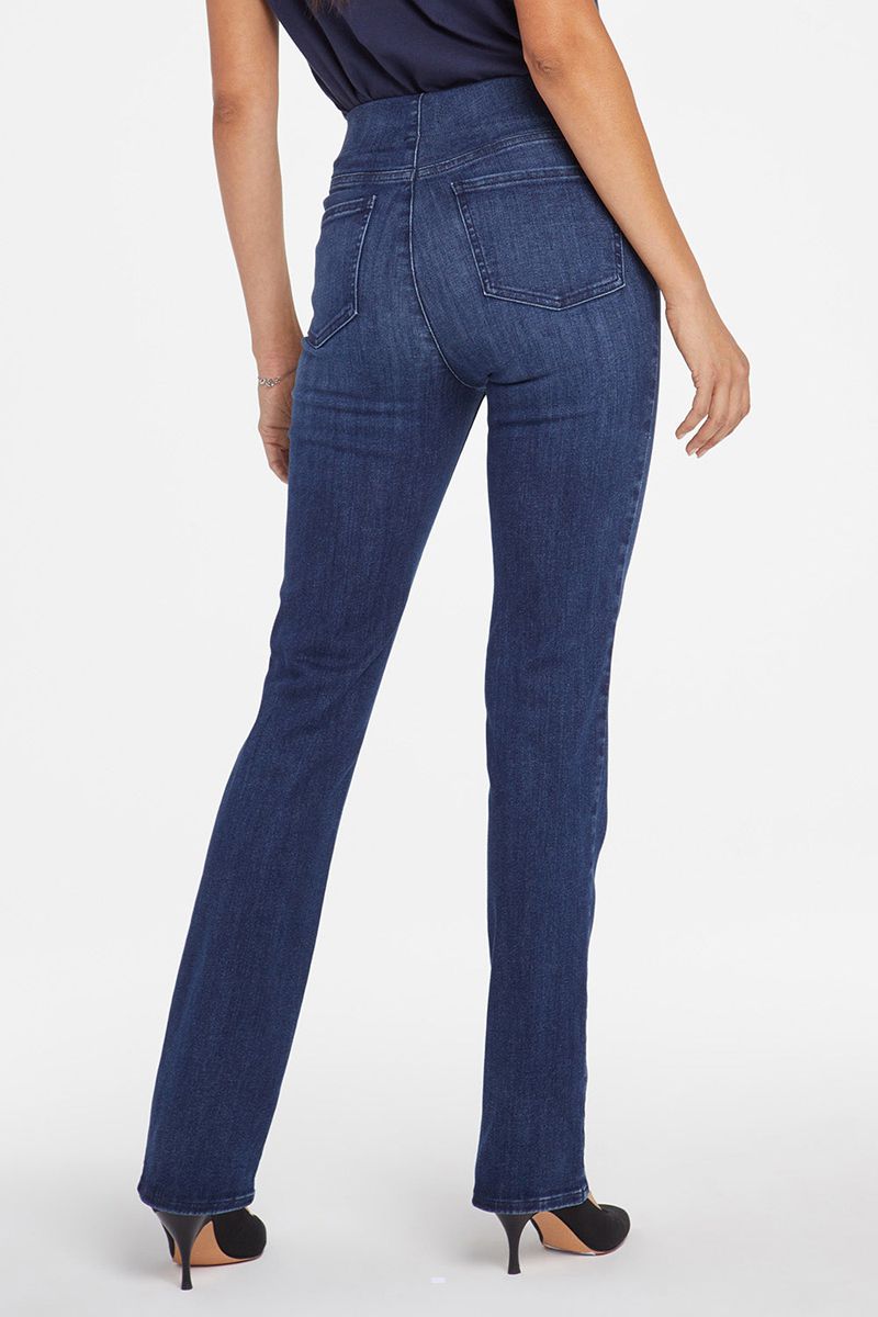 Dark Blue Women's NYDJ Marilyn Straight Pull-On Jeans | NZ 369PKVDAE