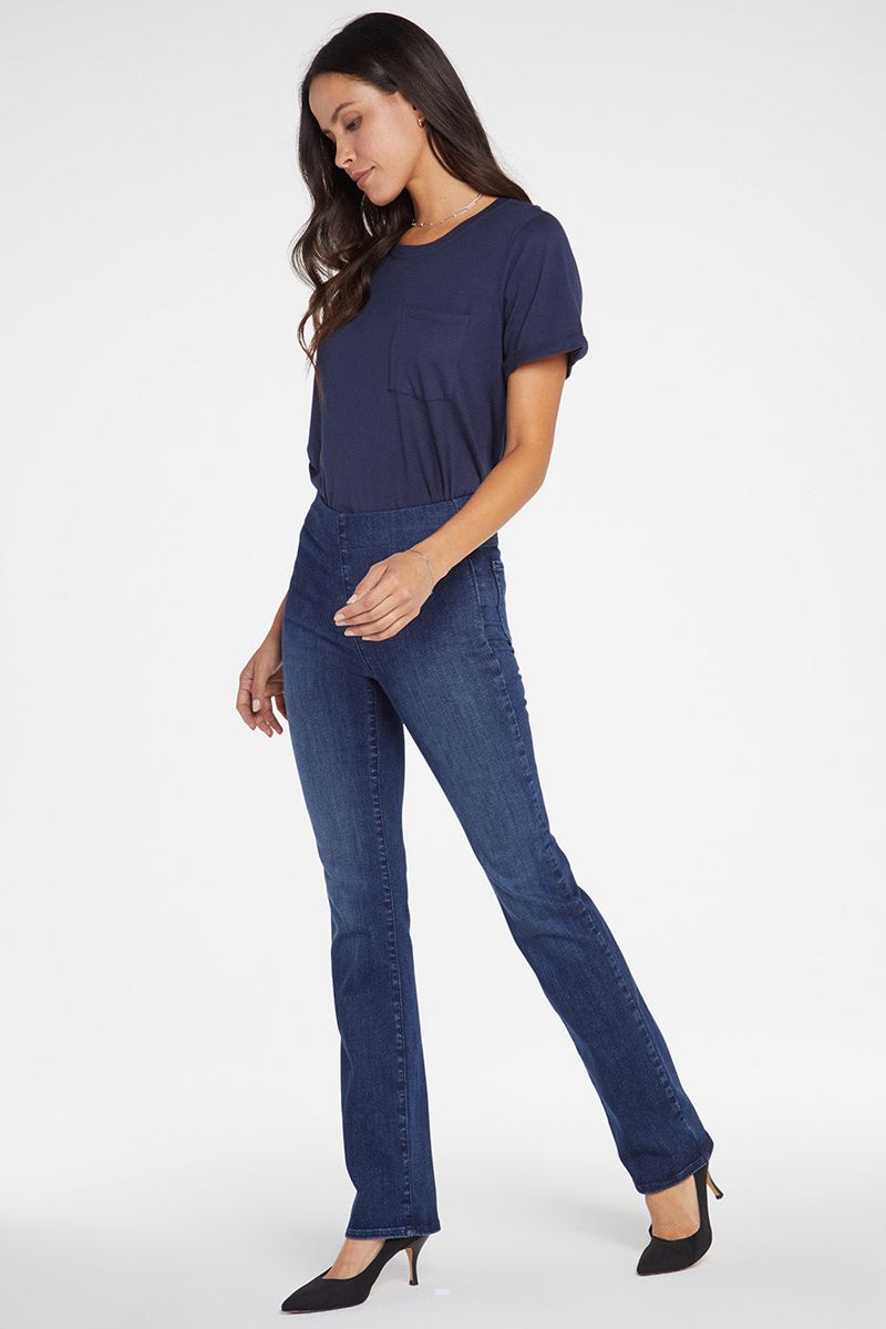 Dark Blue Women's NYDJ Marilyn Straight Pull-On Jeans | NZ 369PKVDAE