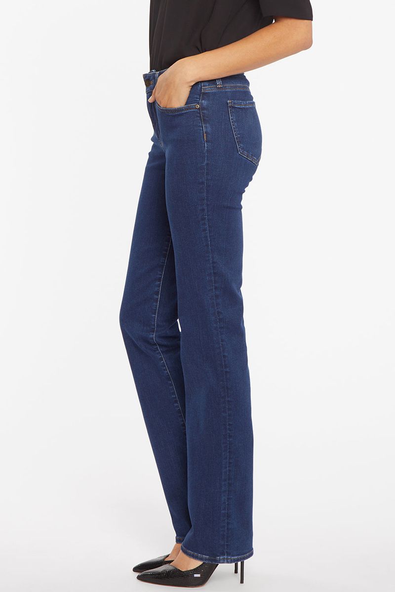 Dark Blue Women's NYDJ Marilyn Straight Jeans | NZ 630XKSDAB