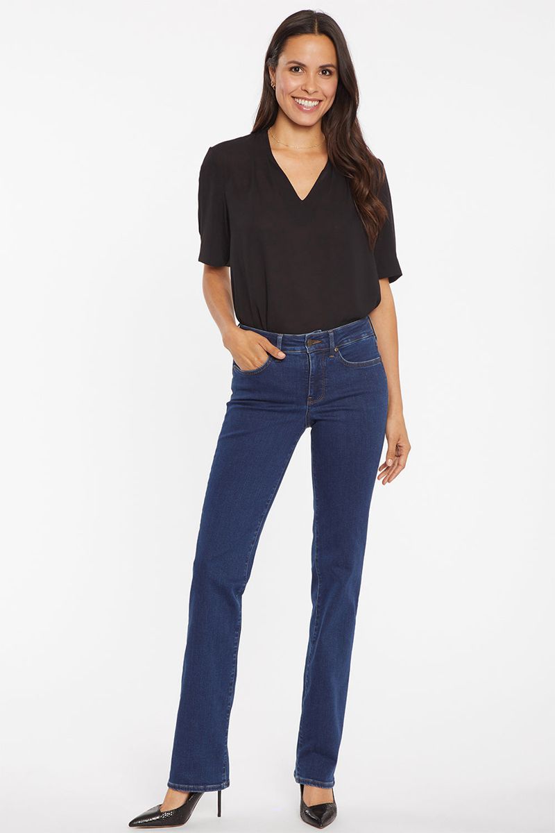 Dark Blue Women's NYDJ Marilyn Straight Jeans | NZ 630XKSDAB