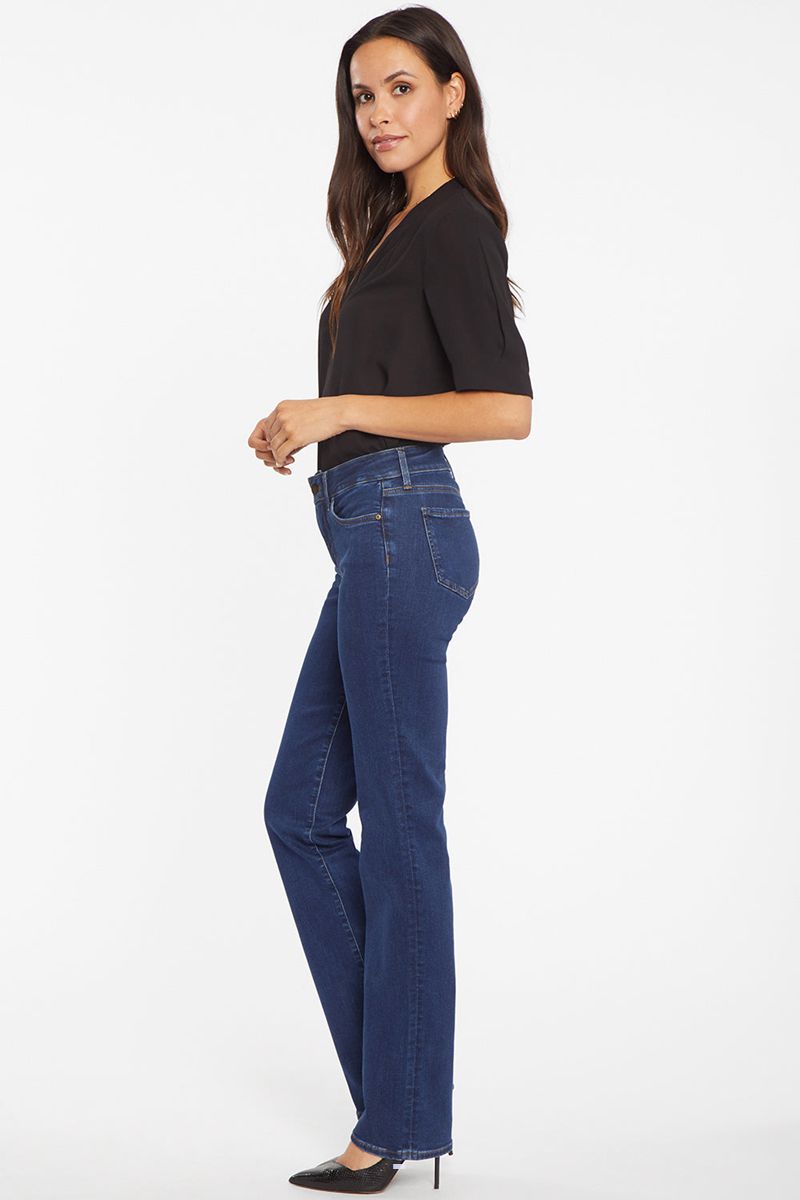 Dark Blue Women's NYDJ Marilyn Straight Jeans | NZ 630XKSDAB