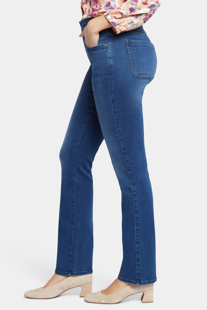 Dark Blue Women's NYDJ Marilyn Straight Jeans | NZ 762RFYVCS