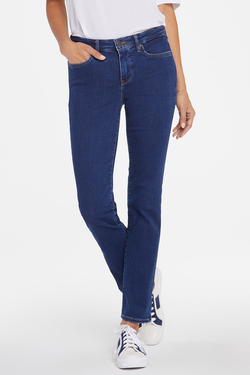 Dark Blue Women's NYDJ Petite Sheri Slim Jeans | NZ 309TNCWHP